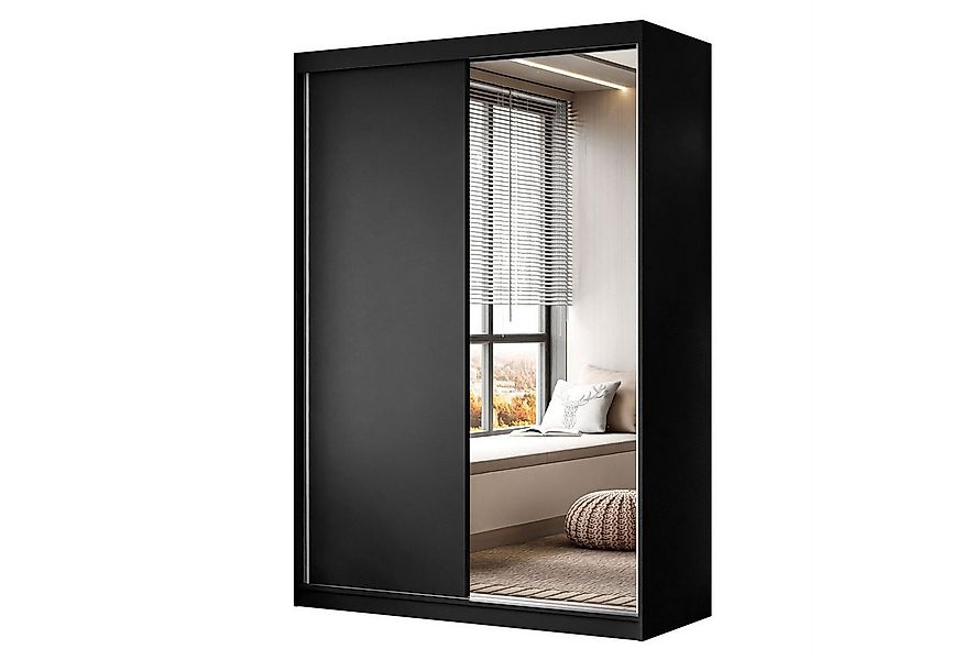 Lookway Kleiderschrank CAMARO II 150 cm mit Spiegel Schiebetürenschrank günstig online kaufen