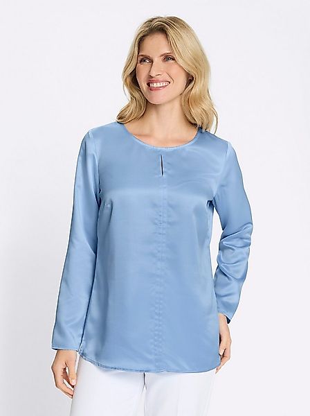Sieh an! Klassische Bluse Satin-Bluse 3/4-Arm günstig online kaufen