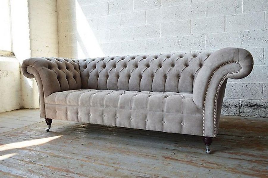 Xlmoebel Sofa Neu Chesterfield Sofa für das Wohnzimmer mit drei Sitzplätzen günstig online kaufen