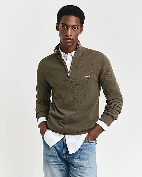 Gant Troyer COTTON PIQUE HALF ZIP mit Piqué-Struktur günstig online kaufen