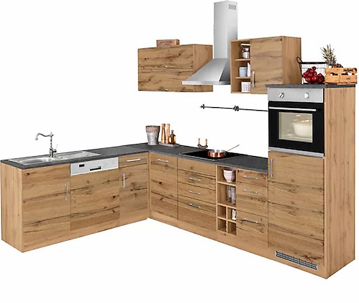 KOCHSTATION Winkelküche "KS-Colmar", ohne E-Geräte, Stellbreite 210/300 cm günstig online kaufen
