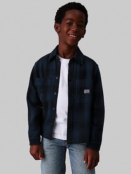 Calvin Klein Jeans Langarmhemd Textured Checked günstig online kaufen