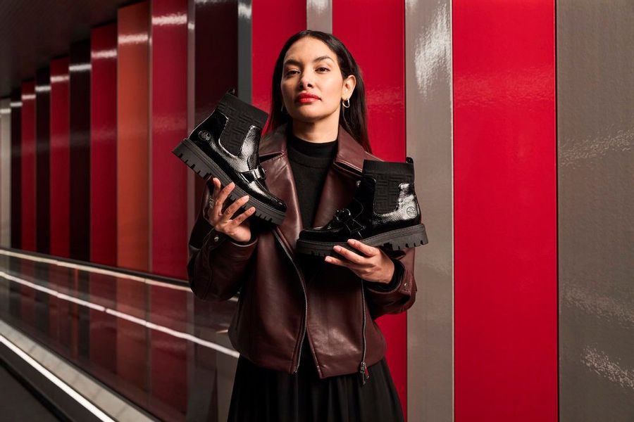 Rieker Schlupfboots Stiefelette, Plateauboots, Profilsohle, Blockabsatz, günstig online kaufen