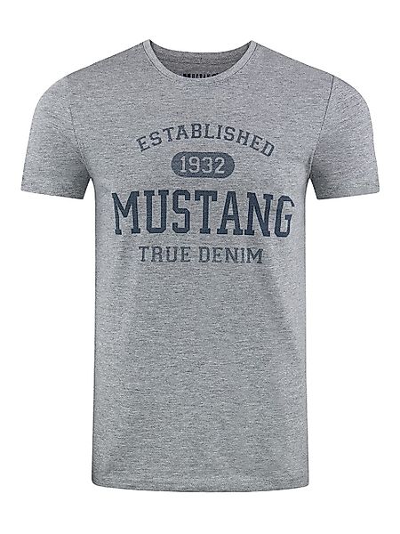 MUSTANG T-Shirt Herren Printshirt Regular Fit günstig online kaufen