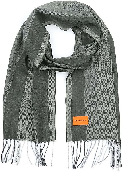 Geeigneter Herrenschal Softfeel Herringbone Grün - günstig online kaufen