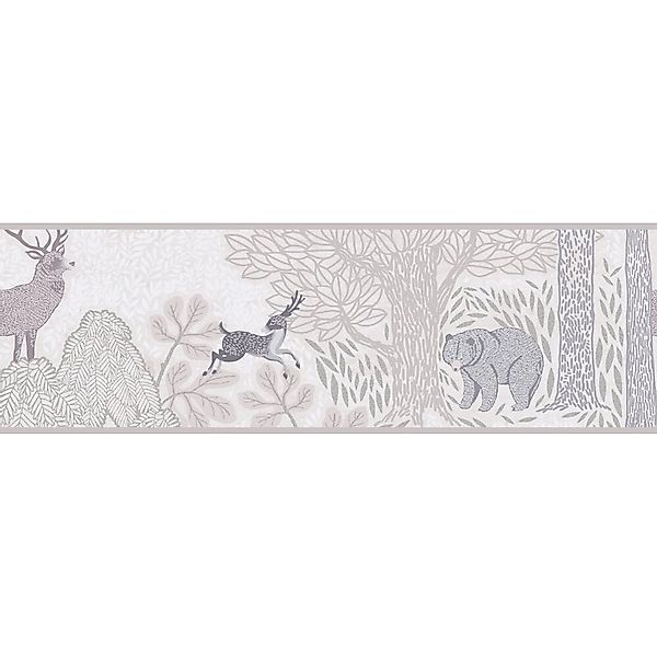 A.S. Creation Vlies-Bordüre Waldtiere 5 m x 0,17 m Braun-Creme-Weiß FSC® günstig online kaufen