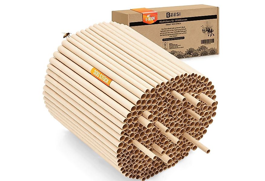 BEESI Insektenhotel 300x Nisthülsen aus Pappe 15 cm lang Durchmesser 6 UND günstig online kaufen