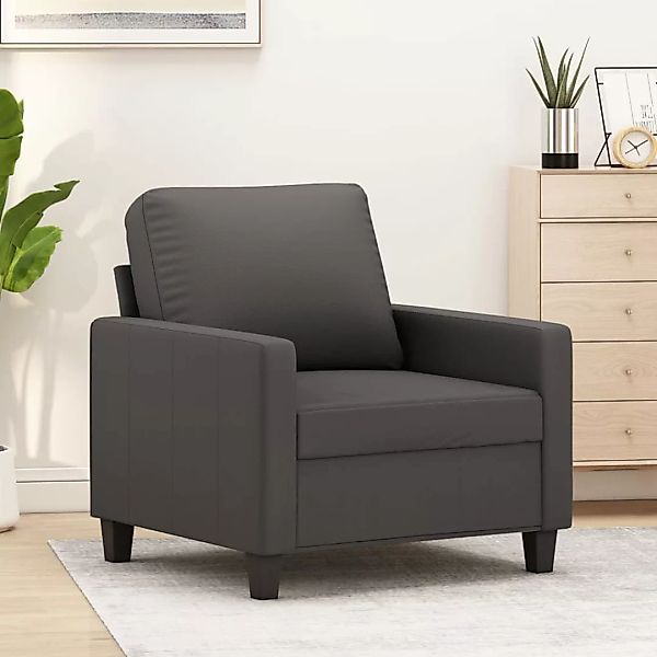 Vidaxl 1-sitzer-sofa Grau 60 Cm Kunstleder günstig online kaufen