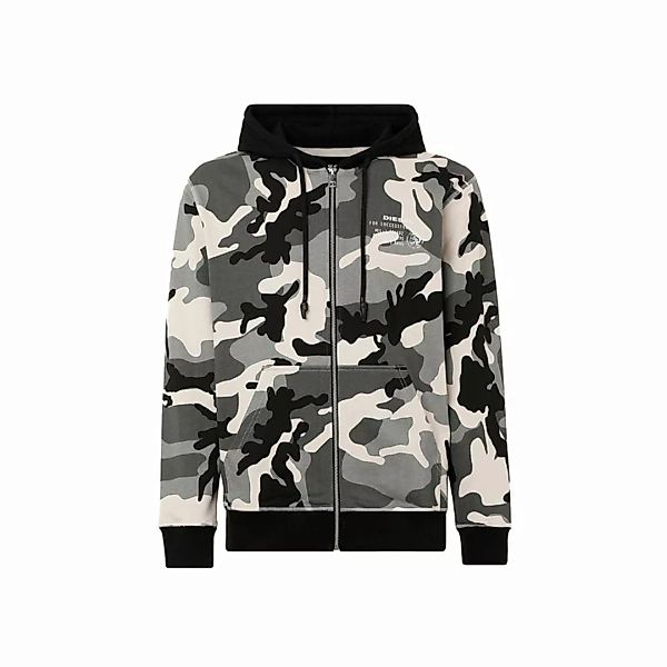 DIESEL Herren Sweatshirt - Loungewear Jacke mit Reißverschluss, Camouflage günstig online kaufen
