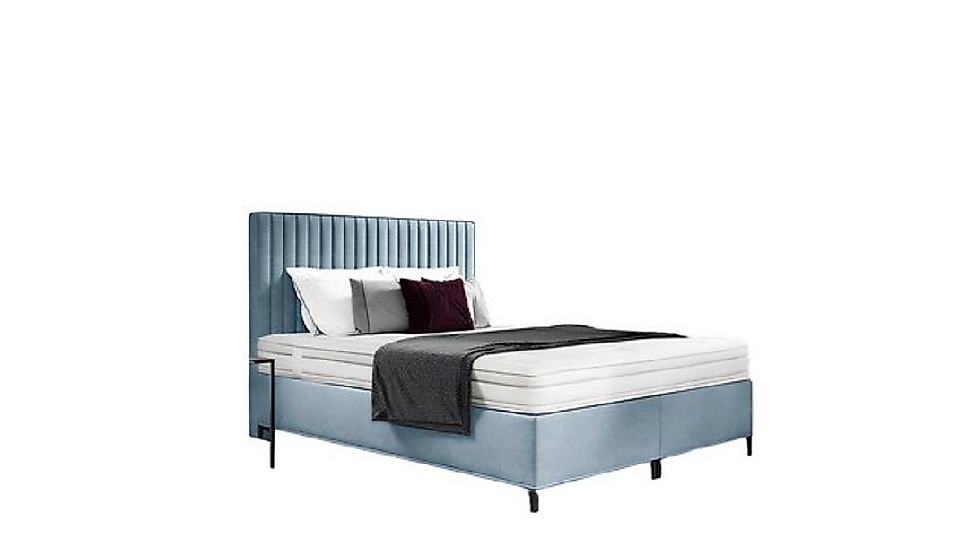 Xlmoebel Bett Blaues Designer-Doppelbett Polstermöbel Schlafzimmer Boxsprin günstig online kaufen