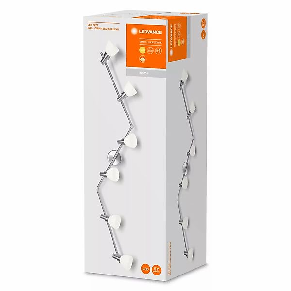 Ledvance LED-Deckenanbau-Leuchte mit flexiblen G9-Strahlern LED SPOT 6X1,9W günstig online kaufen