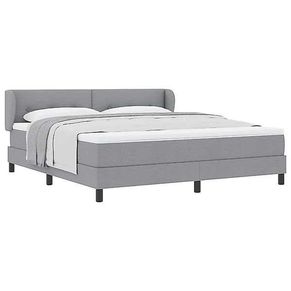 vidaXL Boxspringbett mit Matratze Hellgrau 180 x 200 cm Stoff 3340038 günstig online kaufen