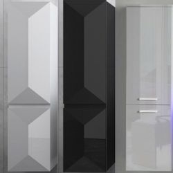 Faizee Möbel Badezimmer-Set Badezimmerschränke Schwarz/Weiß Badezimmer günstig online kaufen