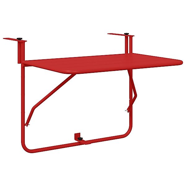 vidaXL Gartentisch Balkon Tisch Rot Metall günstig online kaufen