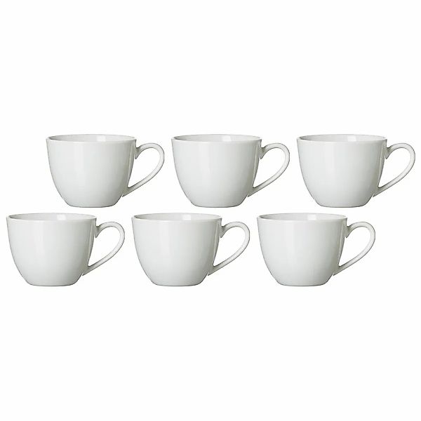 Ritzenhoff & Breker Tasse "Kaffeetassen Bianco 430 ml 6er Set weiß" günstig online kaufen
