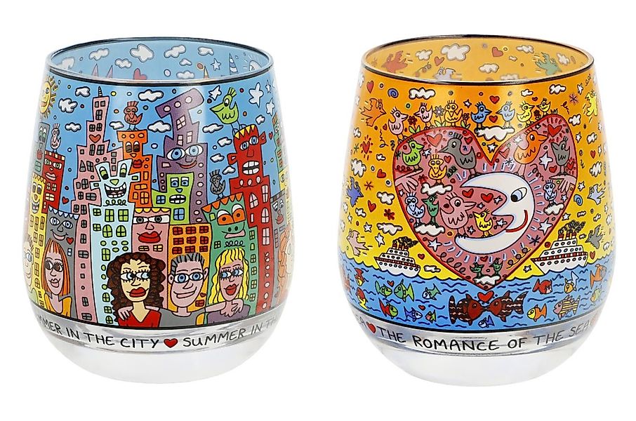 Goebel Windlicht James Rizzi, mundgeblasen, Bunt, günstig online kaufen