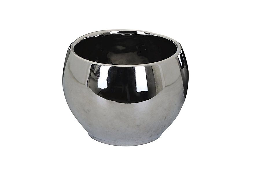 tegawo Übertopf bauchig hochglänzend silber ‍ günstig online kaufen
