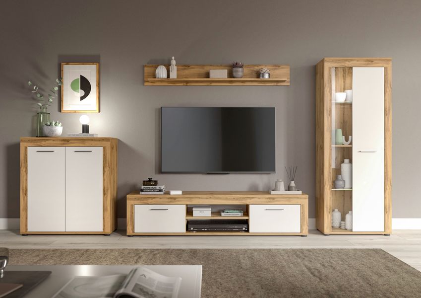 INOSIGN Wohnwand "Aosta, Breite 330cm, best. aus Highboard, Lowboard, Wandb günstig online kaufen