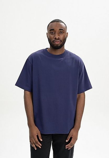 MELA Kurzarmshirt Oversized T-Shirt schwer BHAJAN Fein gerippter Kragen günstig online kaufen