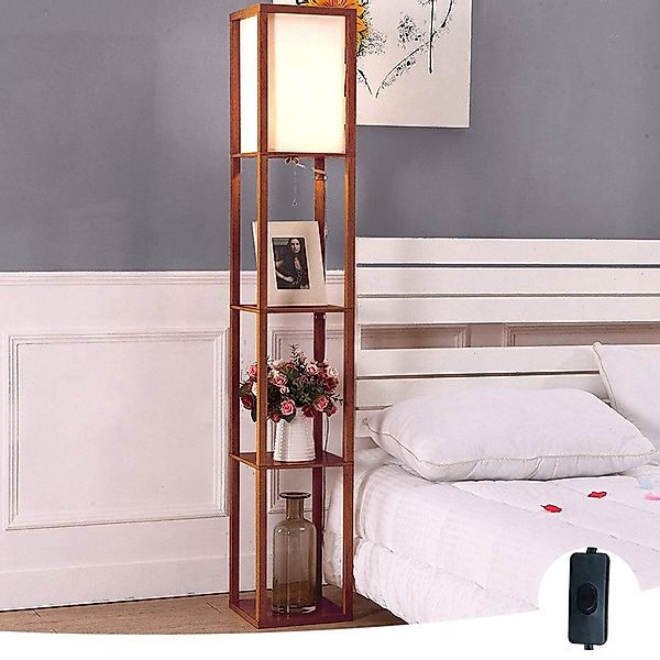 LMaxhome LED Stehlampe Modern aus Holz günstig online kaufen