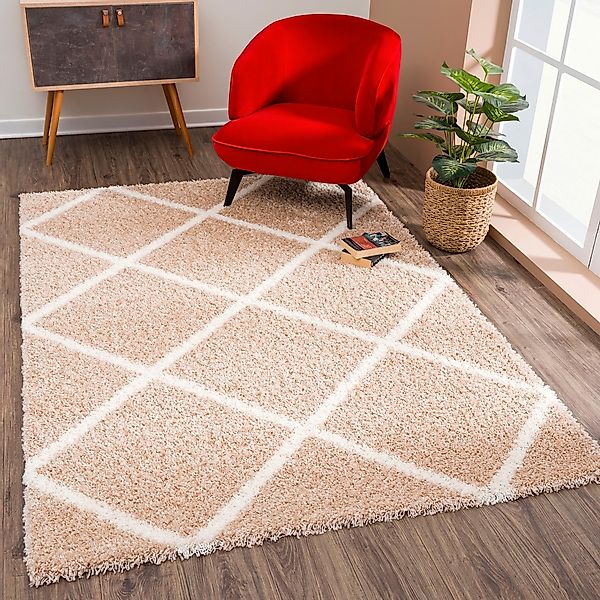 Sanat Hochflor-Teppich "Madrid" rechteckig 30 mm Höhe Wohnzimmer, Langflor, günstig online kaufen