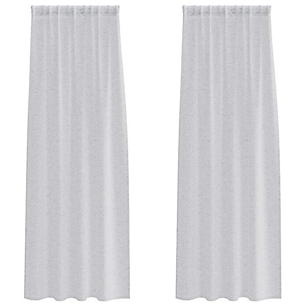 vidaXL Voile-Vorhänge 2 Stk Hellgrau 140x245cm Polyester 4108025 günstig online kaufen