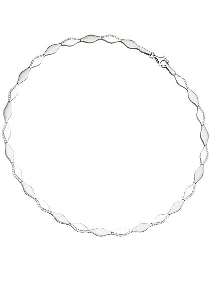 JOBO Kette ohne Anhänger "Halskette mit 145 Zirkonia", 925 Silber rhodinier günstig online kaufen