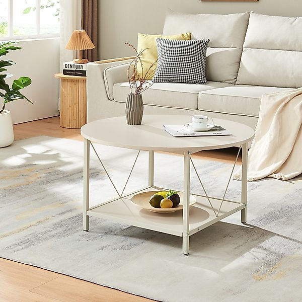 en.casa Couchtisch, »Filem« mit Ablage Ø80 günstig online kaufen
