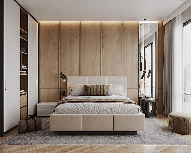 thematys Polsterbett Stauraumbett aus Velours 90x200, günstig online kaufen