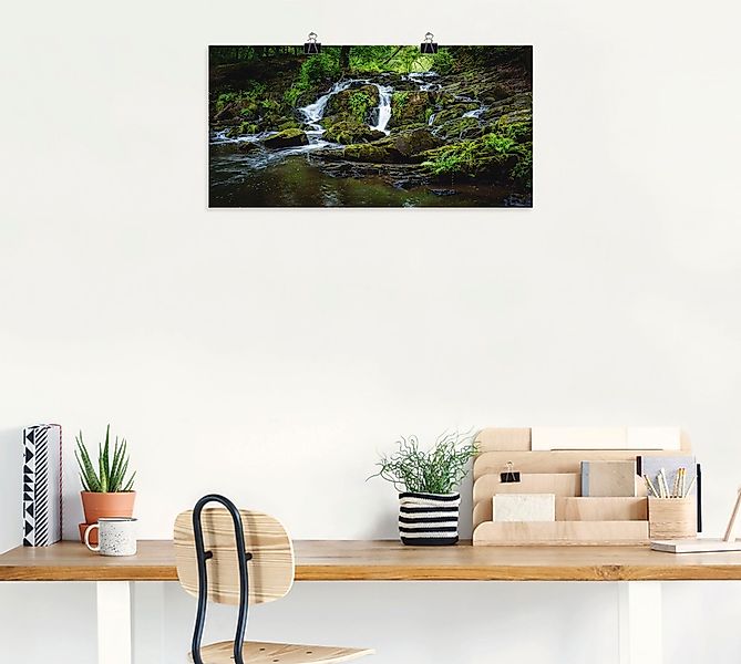 Artland Wandbild "Wasserfall Panorama", Wasserfallbilder, (1 St.), als Lein günstig online kaufen