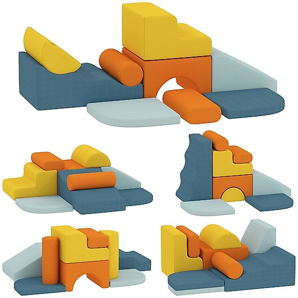 AIYAPLAY Schaumstoff Bausteine 9-tlg. Kinder Softbausteine Bausteinset mit günstig online kaufen