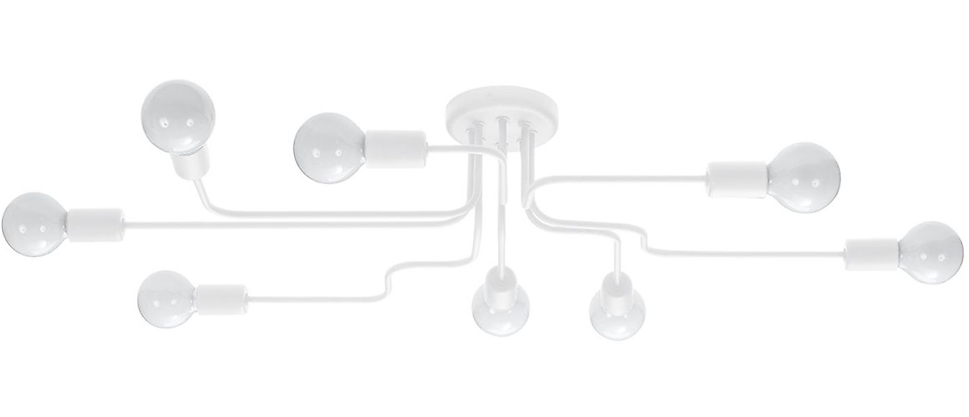 SOLLUX lighting Deckenleuchte »Kronleuchter VECTOR 8 weiß«, 8 flammig, Leuc günstig online kaufen