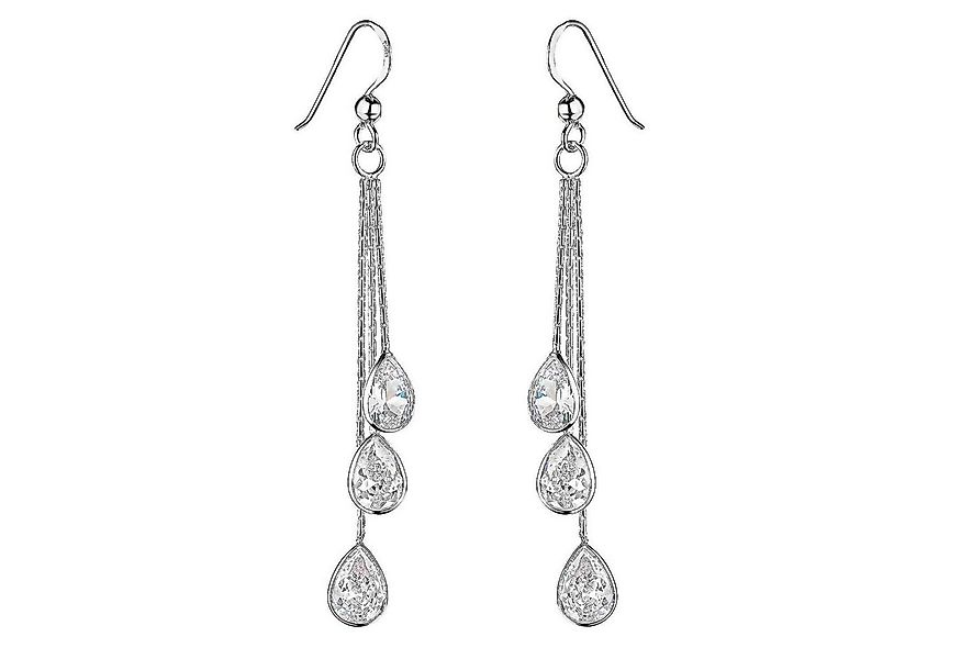 Materia Paar Ohrhänger Damen Tropfen Ohrhänger Zirkonia Weiß SO-277, 925 St günstig online kaufen