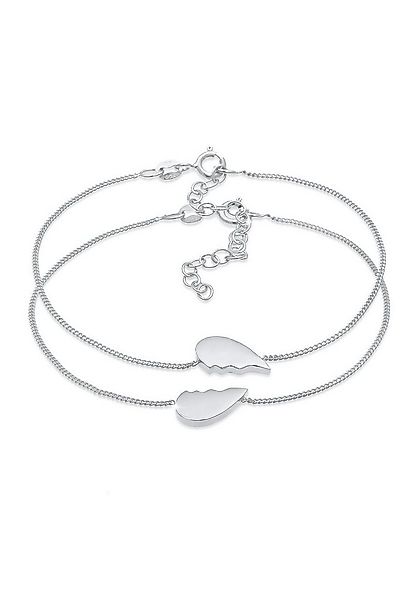 Elli Armband Set Herz geteilt Friends Love 2er Set 925 Silber günstig online kaufen