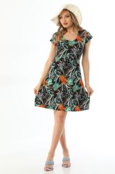 Bongual Jerseykleid Sommerkleid kurze Ärmel mit günstig online kaufen