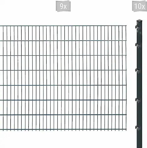 Arvotec Doppelstabmattenzaun »ESSENTIAL 143 zum Einbetonieren« Zaunhöhe 143 günstig online kaufen