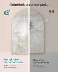 SONGMICS Wandspiegel, Aluminiumrahmen, 91 x 61 günstig online kaufen