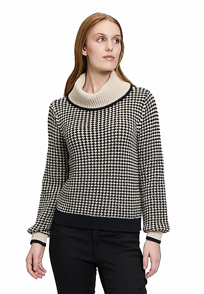 Betty&Co Strickpullover "Damen Strickpullover mit Kragen" 1 Stk. tlg. Rippb günstig online kaufen