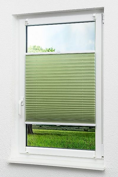 LYSEL® Plissee Klemmen Grasgrün, blickdicht, HxB 130x45cm günstig online kaufen