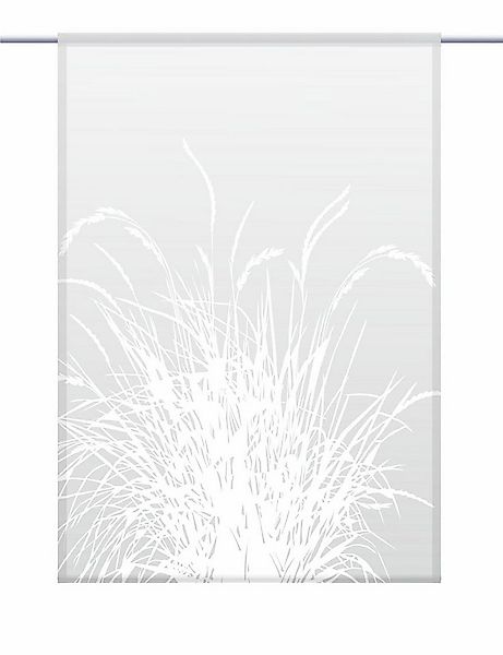 gardinen-for-life Scheibengardine Reed 24 - lichtgrau - eckiger Scheibenhän günstig online kaufen