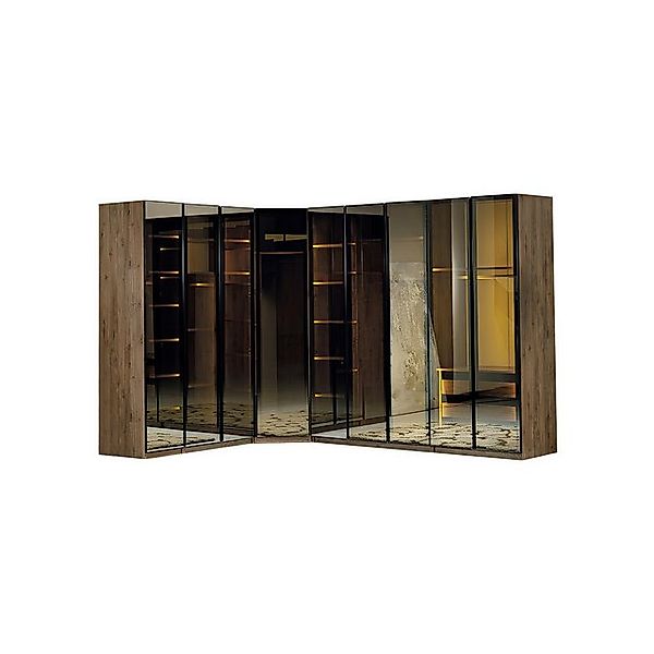 Xlmoebel Kleiderschrank Schlafzimmereckkleiderschrank mit Glastüren im mode günstig online kaufen