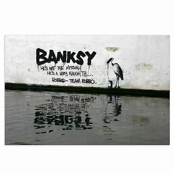 Wandbild Banksy Fischreiher Bilder Wohnzimmer günstig online kaufen