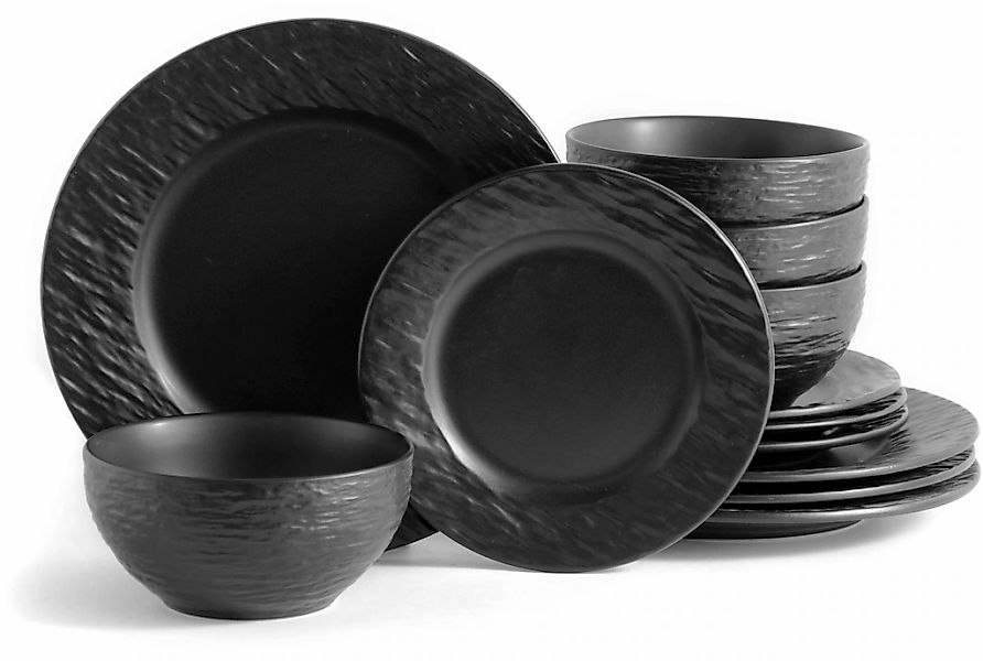 ECHTWERK Tafelservice ""New Modern"" Modernes Geschirrset in Schiefer-Optik günstig online kaufen