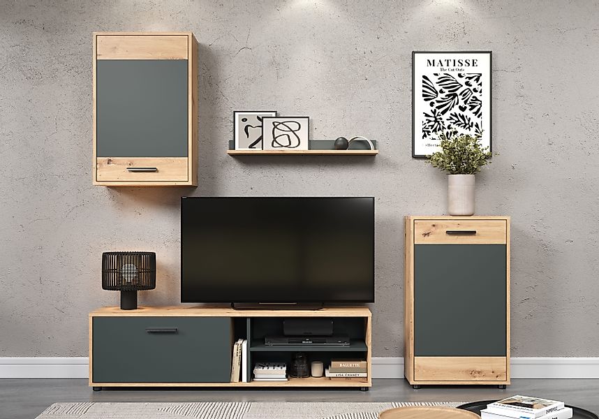 INOSIGN Wohnwand Valetta, (Komplett-Set, 4-St), inkl. günstig online kaufen