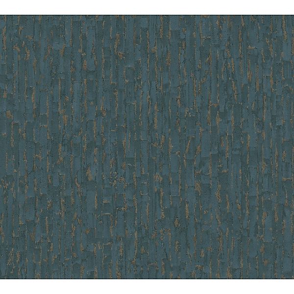 A.S. Creation Vliestapete Modern Oberfläche 10,05 m x 0,53 m Blau-Gold FSC® günstig online kaufen