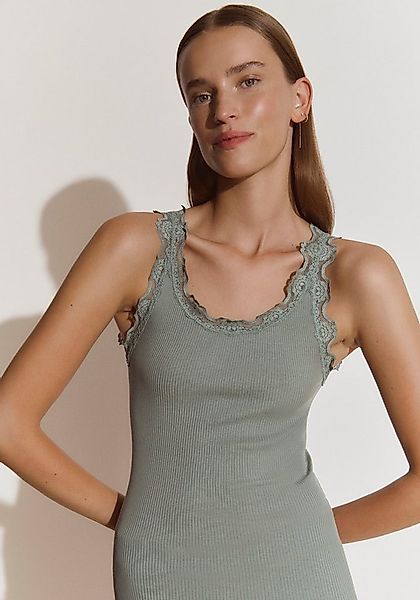 rosemunde Achseltop Babette Seiden Top ohne Ärmel, mit Spitze, Rundhalsauss günstig online kaufen