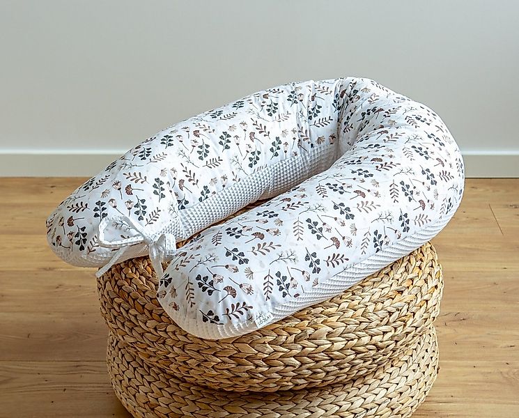 Loolay Seitenschläferkissen WAFFELPIQUE Blumen Schwangerschaftskissen Schla günstig online kaufen