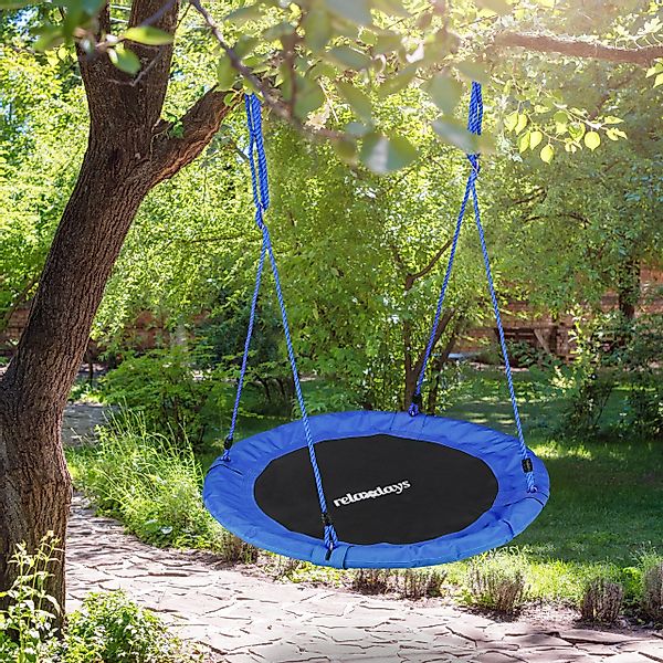 relaxdays Nestschaukel 90 cm, Blau günstig online kaufen
