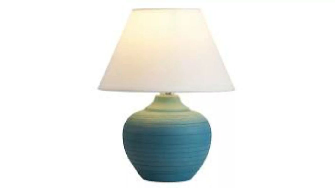 Kleine Nachttischlampe mit Schalter H:25cm in Blau günstig online kaufen