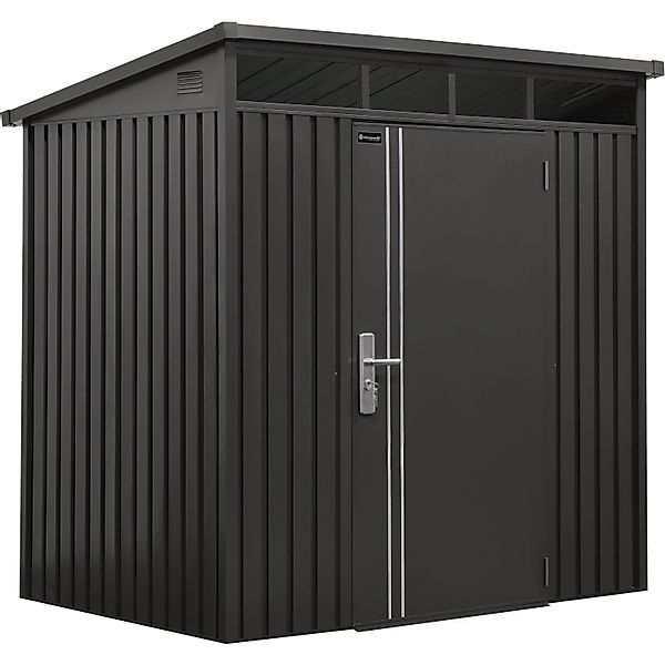 Geräteschuppen Firstline Metall Pultdach Anthrazit 3,7 m² günstig online kaufen
